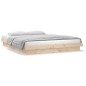 vidaXL Estructura de cama con LED madera maciza 140x190 cm vidaXL Estructura de cama con LED madera maciza 140x190 cm