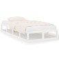 vidaXL Estructura de cama individual madera maciza blanca 75x190 cm vidaXL Estructura de cama individual madera maciza blanca 75x190 cm