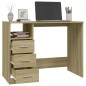 vidaXL Escritorio cajones madera contrachapada Sonoma 102x50x76 cm vidaXL Escritorio cajones madera contrachapada Sonoma 102x50x76 cm