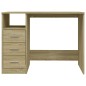 vidaXL Escritorio cajones madera contrachapada Sonoma 102x50x76 cm vidaXL Escritorio cajones madera contrachapada Sonoma 102x50x76 cm