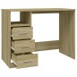 vidaXL Escritorio cajones madera contrachapada Sonoma 102x50x76 cm vidaXL Escritorio cajones madera contrachapada Sonoma 102x50x76 cm