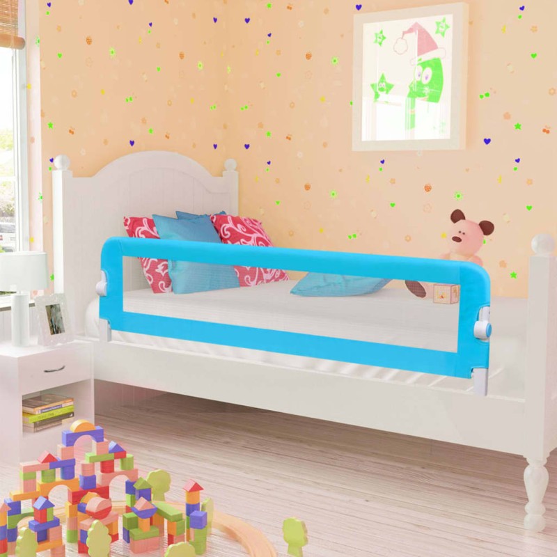 vidaXL Barandilla de seguridad cama de niño poliéster azul 120x42 cm vidaXL Barandilla de seguridad cama de niño poliéster azul 120x42 cm