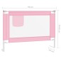 vidaXL Barandilla de seguridad cama de niño tela rosa 90x25 cm vidaXL Barandilla de seguridad cama de niño tela rosa 90x25 cm