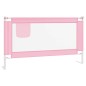 vidaXL Barandilla de seguridad cama de niño rosa tela 140x25 cm vidaXL Barandilla de seguridad cama de niño rosa tela 140x25 cm
