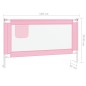 vidaXL Barandilla de seguridad cama de niño rosa tela 140x25 cm vidaXL Barandilla de seguridad cama de niño rosa tela 140x25 cm