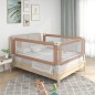 vidaXL Barandilla de seguridad cama de niño taupe tela 100x25 cm vidaXL Barandilla de seguridad cama de niño taupe tela 100x25 cm