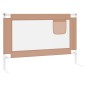 vidaXL Barandilla de seguridad cama de niño taupe tela 100x25 cm vidaXL Barandilla de seguridad cama de niño taupe tela 100x25 cm