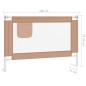 vidaXL Barandilla de seguridad cama de niño taupe tela 100x25 cm vidaXL Barandilla de seguridad cama de niño taupe tela 100x25 cm