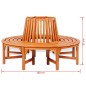 vidaXL Banco para alrededor de árbol Ø 160 cm madera vidaXL Banco para alrededor de árbol Ø 160 cm madera