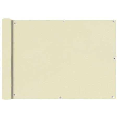 vidaXL Toldo para balcón tela oxford 75x400 cm crema