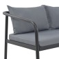 vidaXL Sofá de jardín de 2 plazas con cojines de aluminio gris vidaXL Sofá de jardín de 2 plazas con cojines de aluminio gris