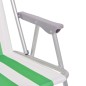 vidaXL Sillas de camping plegables 2 uds acero verde blanco 52x62x75cm vidaXL Sillas de camping plegables 2 uds acero verde blanco 52x62x75cm