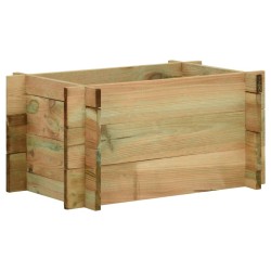 vidaXL Jardinera de verduras madera pino impregnada 40 cm
