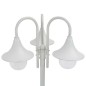 vidaXL Farolas de jardín con 3 luces aluminio blanca E27 220 cm 