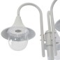 vidaXL Farolas de jardín con 3 luces aluminio blanca E27 220 cm 