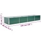 vidaXL Arriate de jardín de acero galvanizado verde 320x80x45 cm vidaXL Arriate de jardín de acero galvanizado verde 320x80x45 cm