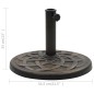 vidaXL Base de sombrilla redonda de poliresina bronce 19 kg vidaXL Base de sombrilla redonda de poliresina bronce 19 kg
