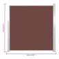 vidaXL Toldo lateral retráctil 140x300 cm marrón