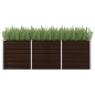 vidaXL Arriate de acero galvanizado marrón 240x80x77 cm vidaXL Arriate de acero galvanizado marrón 240x80x77 cm