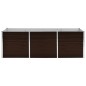 vidaXL Arriate de acero galvanizado marrón 240x80x77 cm vidaXL Arriate de acero galvanizado marrón 240x80x77 cm