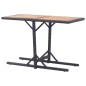vidaXL Mesa de jardín madera maciza de acacia y ratán sintético negro