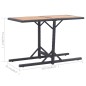 vidaXL Mesa de jardín madera maciza de acacia y ratán sintético negro
