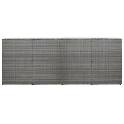 vidaXL Cobertizo cuadruple cubo basura ratán PE antracita 305x78x120cm