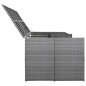 vidaXL Cobertizo cuadruple cubo basura ratán PE antracita 305x78x120cm vidaXL Cobertizo cuadruple cubo basura ratán PE antracita 305x78x120cm