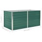 vidaXL Jardinera elevada de acero galvanizado verde 160x80x77cm