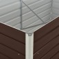 vidaXL Jardinera elevada de acero galvanizado marrón 160x80x45 cm vidaXL Jardinera elevada de acero galvanizado marrón 160x80x45 cm