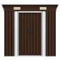 vidaXL Caseta de almacenamiento jardín acero marrón 194x121x181 cm vidaXL Caseta de almacenamiento jardín acero marrón 194x121x181 cm