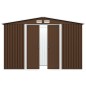 vidaXL Caseta de almacenamiento jardín acero marrón 257x205x178 cm vidaXL Caseta de almacenamiento jardín acero marrón 257x205x178 cm
