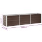 vidaXL Arriate de jardín de acero galvanizado marrón 240x40x45 cm vidaXL Arriate de jardín de acero galvanizado marrón 240x40x45 cm
