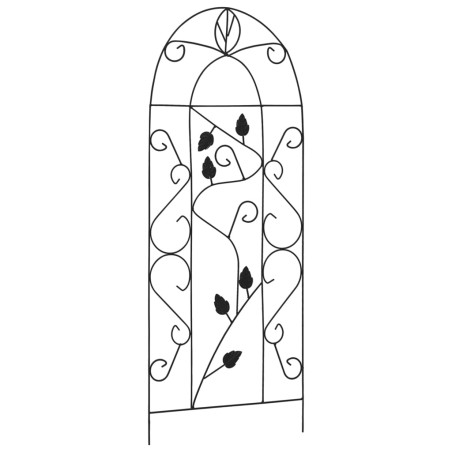 vidaXL Soporte para plantas trepadoras 3 uds hierro negro 40x100 cm  