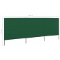 vidaXL Paravientos de playa de 3 paneles tela verde 400x80 cm vidaXL Paravientos de playa de 3 paneles tela verde 400x80 cm