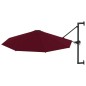 vidaXL Sombrilla de pared con barra de metal 300 cm burdeos vidaXL Sombrilla de pared con barra de metal 300 cm burdeos