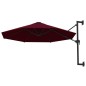 vidaXL Sombrilla de pared con barra de metal 300 cm burdeos vidaXL Sombrilla de pared con barra de metal 300 cm burdeos