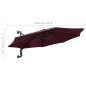 vidaXL Sombrilla de pared con barra de metal 300 cm burdeos vidaXL Sombrilla de pared con barra de metal 300 cm burdeos