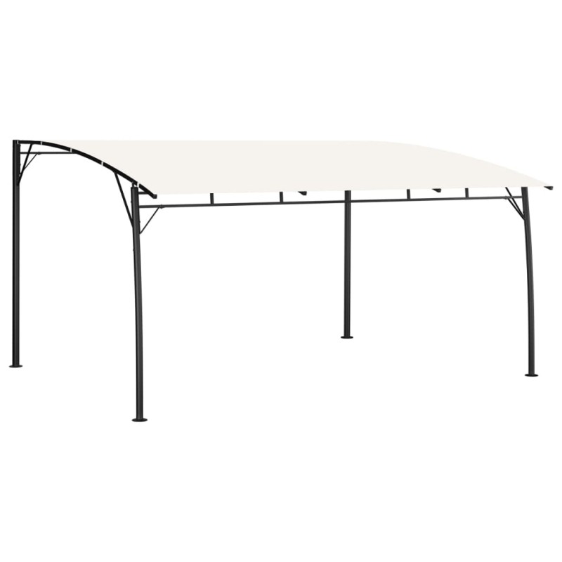 vidaXL Toldo parasol de jardín color crema 4x3x2,55 m