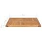 vidaXL Superficie de mesa de madera maciza de teca 70x70x2,5 cm vidaXL Superficie de mesa de madera maciza de teca 70x70x2,5 cm