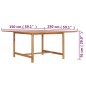vidaXL Mesa de jardín de madera maciza de teca 150x150x76 cm vidaXL Mesa de jardín de madera maciza de teca 150x150x76 cm