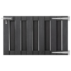 vidaXL Puerta de jardín de WPC gris 100x60 cm
