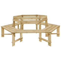 vidaXL Banco de jardín de madera pino impregnada 240 cm