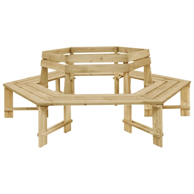 vidaXL Banco de jardín de madera pino impregnada 240 cm