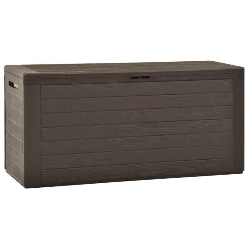 vidaXL Caja de almacenamiento de jardín marrón 116x44x55 cm