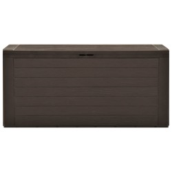 vidaXL Caja de almacenamiento de jardín marrón 116x44x55 cm