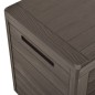 vidaXL Caja de almacenamiento de jardín marrón 116x44x55 cm