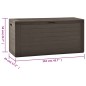 vidaXL Caja de almacenamiento de jardín marrón 116x44x55 cm