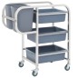 vidaXL Carrito de cocina con recipientes de plástico 82x43,5x93 cm vidaXL Carrito de cocina con recipientes de plástico 82x43,5x93 cm