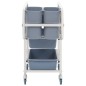 vidaXL Carrito de cocina con recipientes de plástico 82x43,5x93 cm vidaXL Carrito de cocina con recipientes de plástico 82x43,5x93 cm